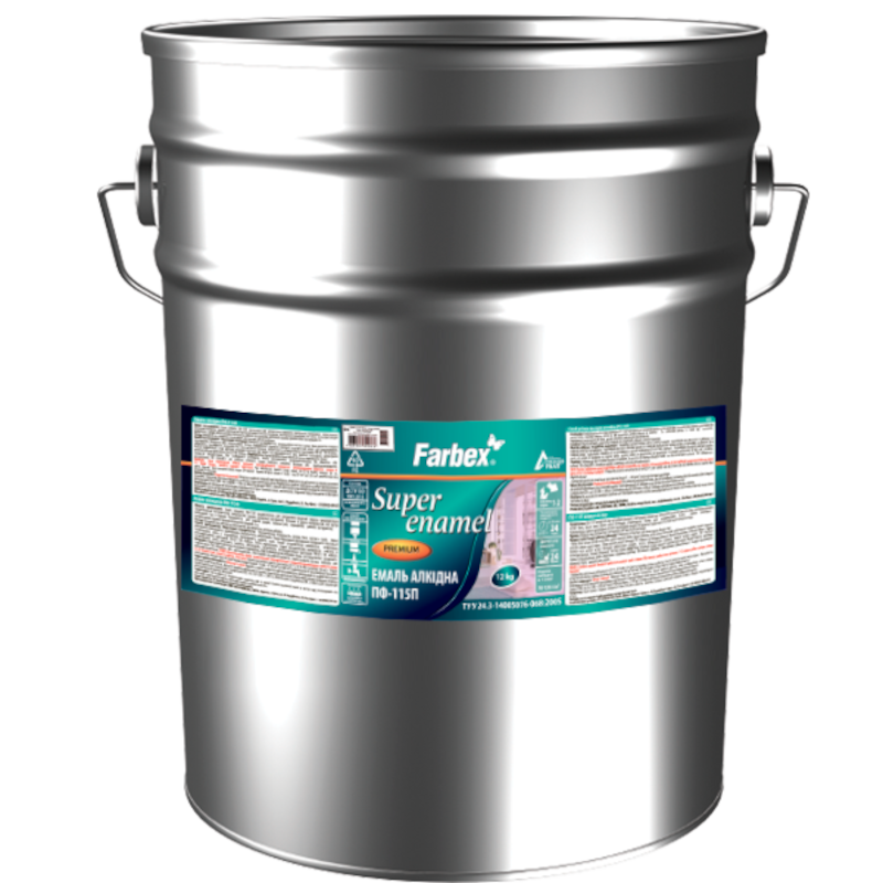 Емаль алкідна FARBEX ПФ-115П, глянець 12кг